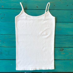 Malibu Sugar Girls Ribbed White Tank / Cami